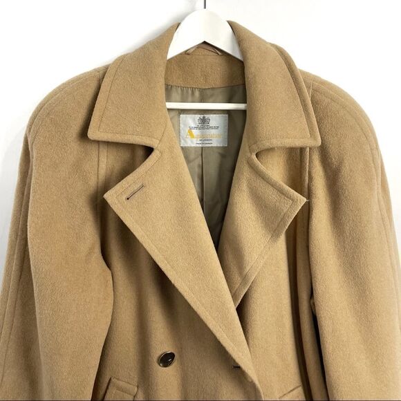 Vintage Aquascutum Double breasted wool and cashmere  camel coat - Picture 6 of 15
